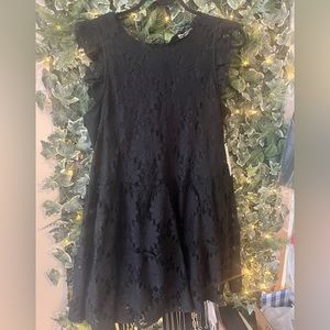 Black laced mini dress